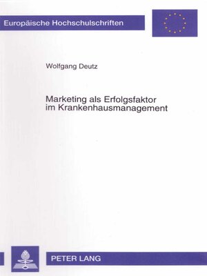 cover image of Marketing als Erfolgsfaktor im Krankenhausmanagement
